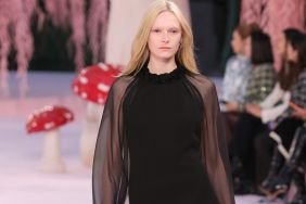 Alex Consani's Fully Sheer Skirt Reveals a Thong at Paris Show