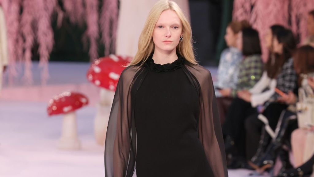 Alex Consani's Fully Sheer Skirt Reveals a Thong at Paris Show