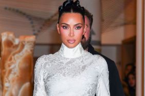 Kim Kardashian Wears Robe Over Lingerie for SKIMS Campaign