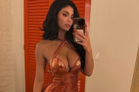 Kylie Jenner Is a 'Red Chilli' in Dangerously Low-Cut Leather Top
