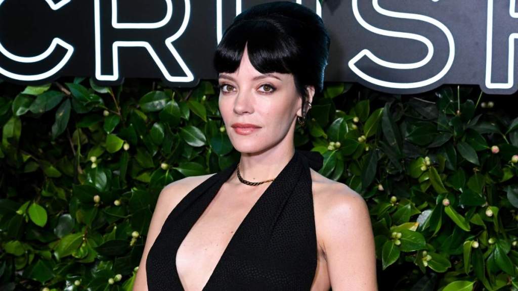 Lily Allen's Bold Backless Dress Features Daring Neckline