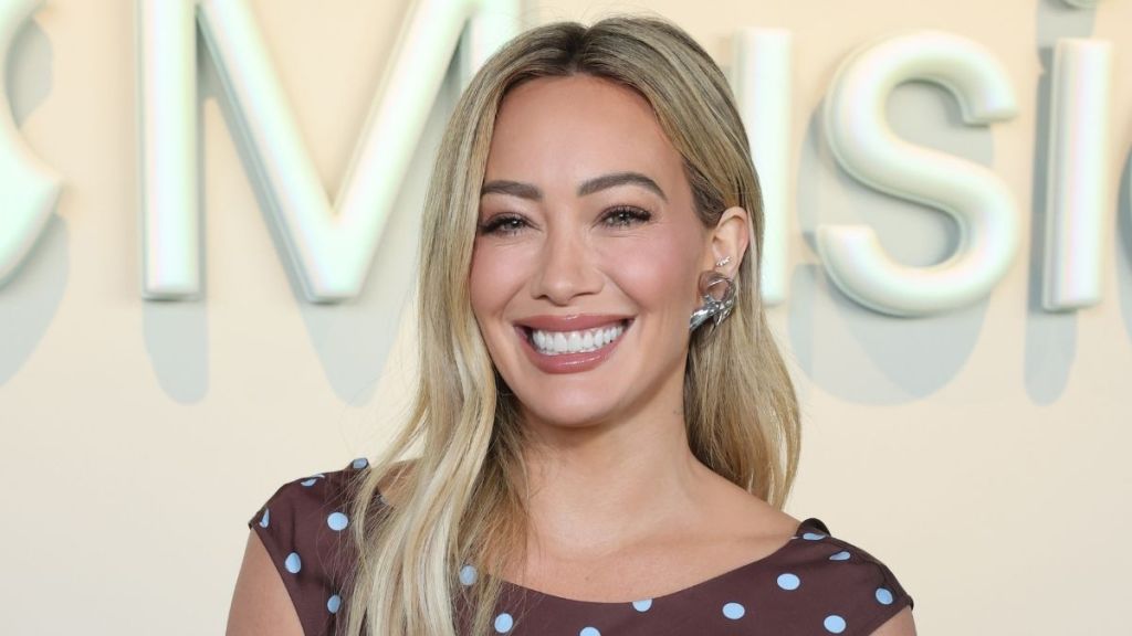 Hilary Duff Stuns in Corset-Style Top Look