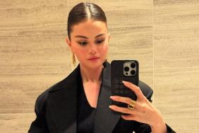 Selena Gomez in Strapless Black Dress Is a Moment
