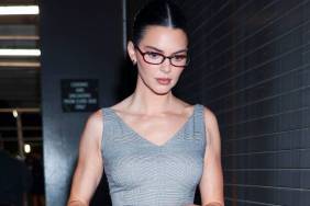 Kendall Jenner Showcases Toned Abs in Strapless Crop Top & Pants