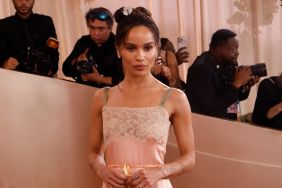 Zoë Kravitz in Saint Laurent Slip Dress Channels Lingerie