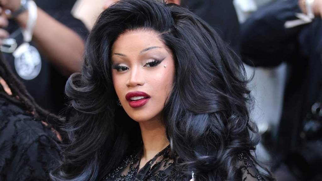 Cardi B Turns Heads in Sheer Mini dress at Super Bowl Party