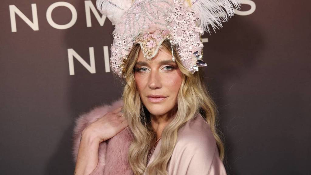 Kesha Shocks in Sky-High Slit Dress That Nearly Breaks the Internet