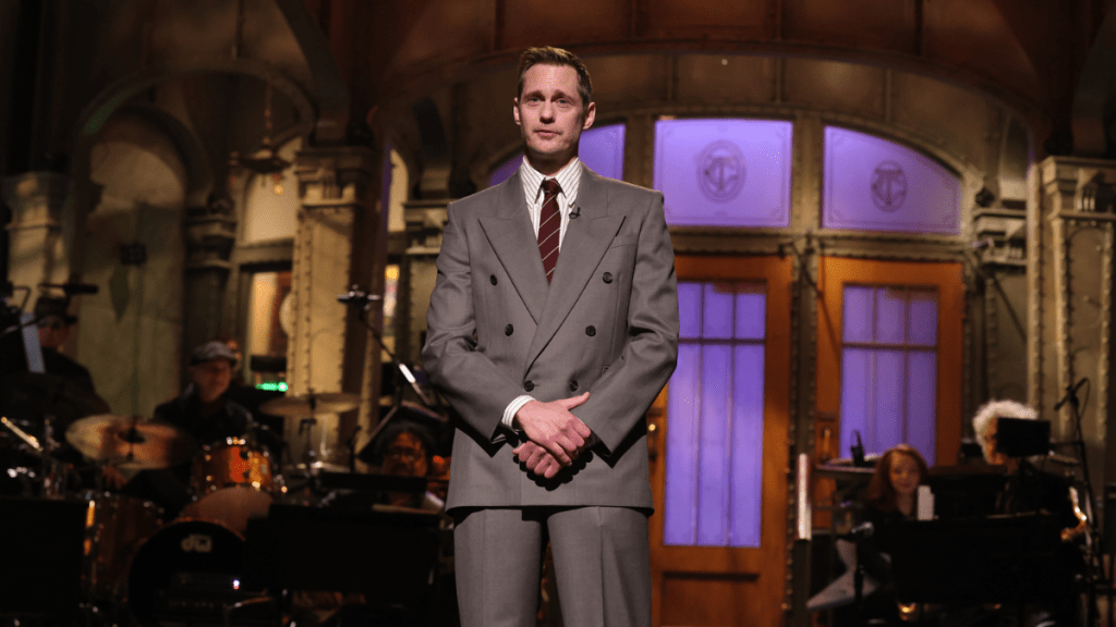Alexander Skarsgård Dresses up in Pink Mini-Skirt For Funny SNL Skit