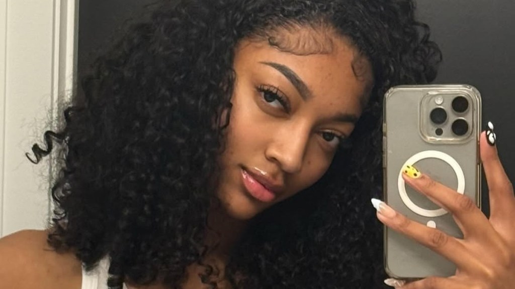 Angel Reese Poses in Bikini on Valentine's Day