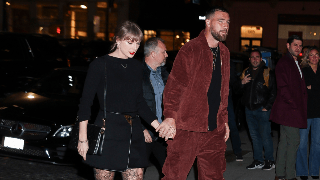 This Epic Taylor Swift Mashup Has Travis Kelce Totally Hooked & Vibing