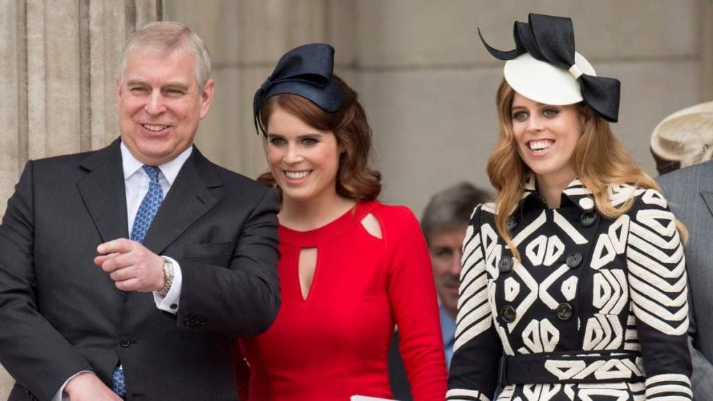 Prince Andrew, Princess Beatrice and Princess Eugenie