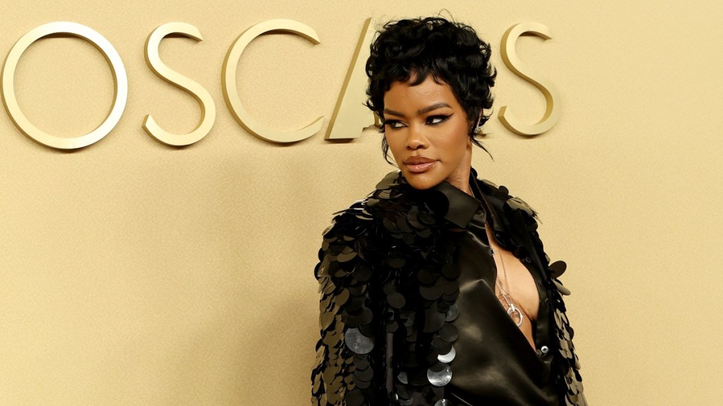 Teyana Taylor Brings a Sheer Look to the Oscar Nominees Luncheon