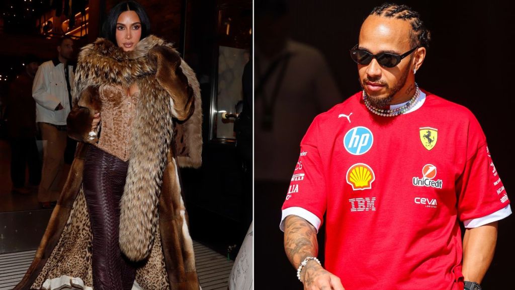 Kim Kardashian & Lewis Hamilton Seemingly Hard Launch Romance at Super Bowl