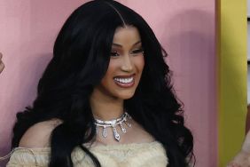 Cardi B Poses in Mini Corset-Style Dress Ahead of Her Tour