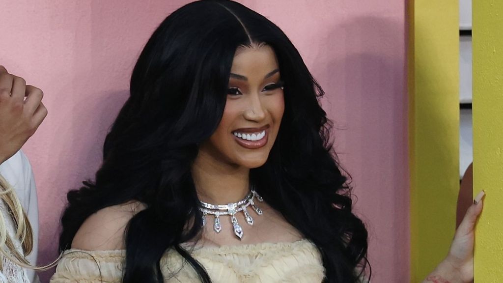 Cardi B Poses in Mini Corset-Style Dress Ahead of Her Tour