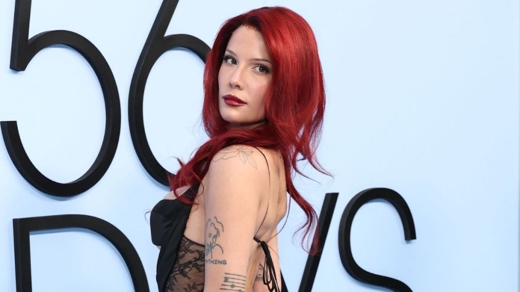 Halsey Debuts a Cut-Out Lacy Dress at 56 Days Premiere