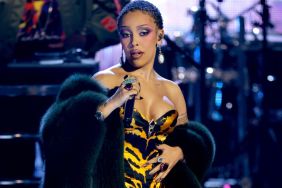 Doja Cat Layers Sheer Tights With Bodysuit for Brazil Concert