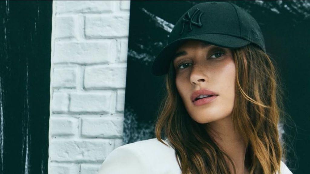 Hailey Bieber Models Mini Shorts for DKNY Campaign