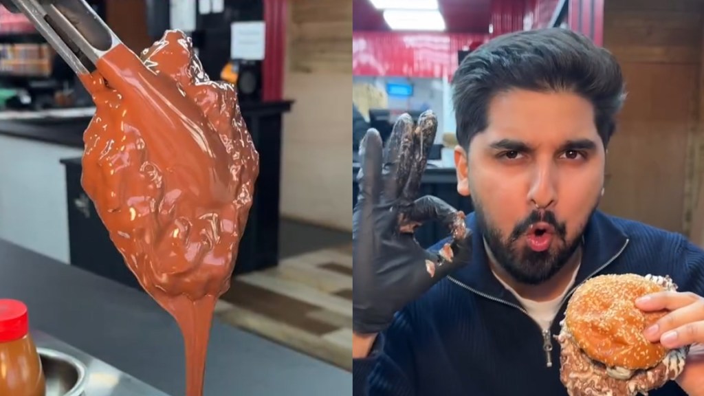 Chicken Burger With a Chocolate Twist Is Going Viral