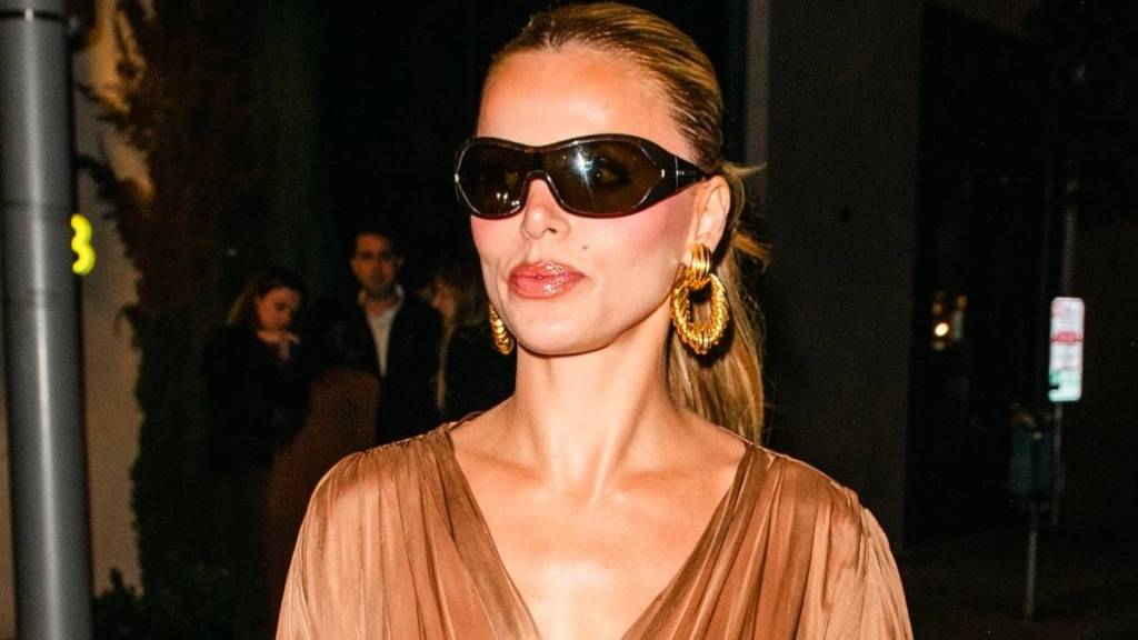 Brooks Nader Knows a Thing or Two About Wearing Sheer Tops at Dinner