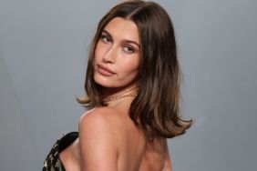 Hailey Bieber’s Bold Strapless Dress at Oscars Party Shows Her Back Tattoo