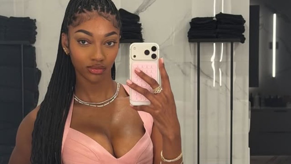 Angel Reese Steps Out in Bold Top Amid USA Debut