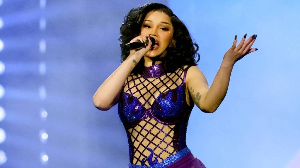 Cardi B's Daring Tie-Up Outfit Is Almost Too Bold for Tour Performance