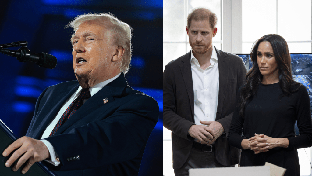 Donald Trump Might Invite Prince Harry & Meghan Markle to King Charles Visit — Source