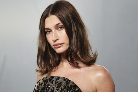 Hailey Bieber Makes Waves in Strapless Fitted Dress at Vanity Fair Oscar Party