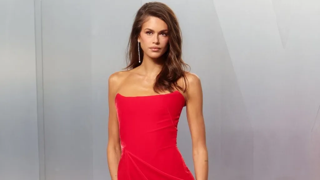 Kaia Gerber Turns Heads in Sheer Dress With Sky-High Slit in New Photos