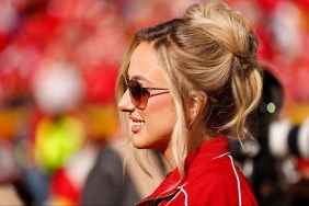 Brittany Mahomes Goes Full ‘Baywatch’ in a Red Swimsuit in Beach Photos