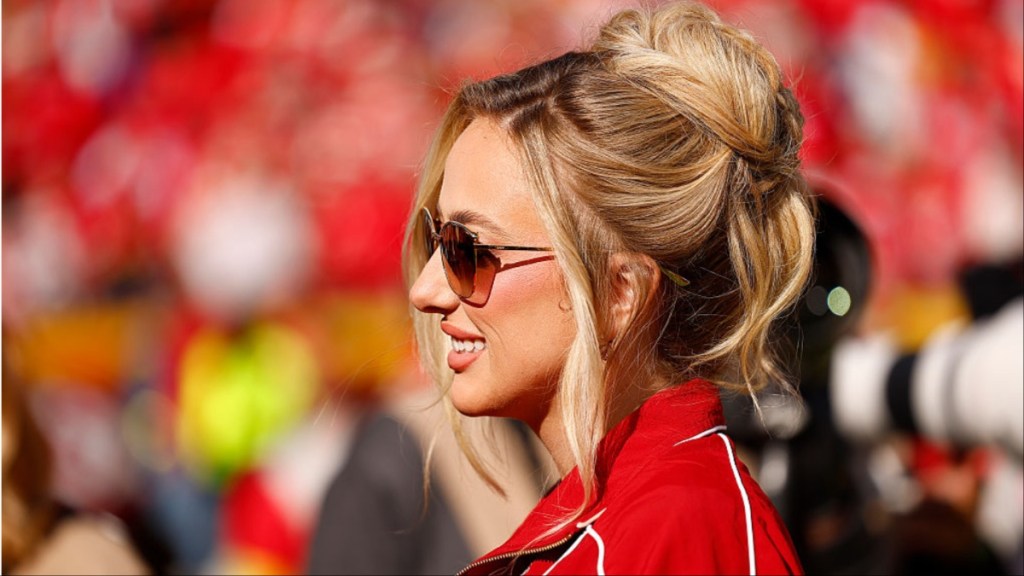 Brittany Mahomes Goes Full ‘Baywatch’ in a Red Swimsuit in Beach Photos