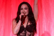 Demi Lovato’s Fully Sheer Micro Minidress Takes Over the Stage at Show