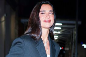 Dua Lipa Goes for Fresh Leather Skirt & Skirt Look for Nespresso