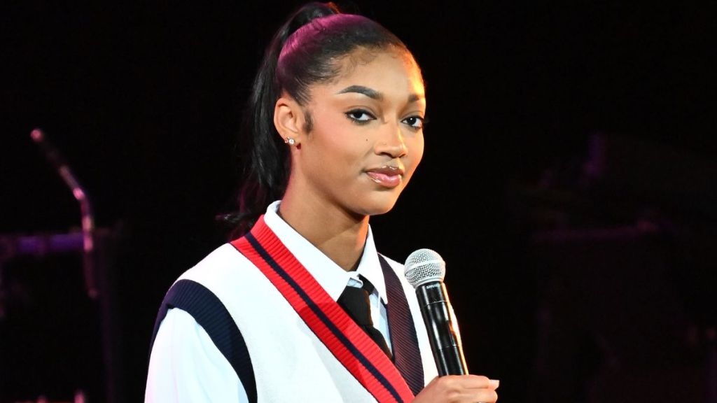 Angel Reese Stuns in a Dangerously High-Slit Dress for Vogue Australia