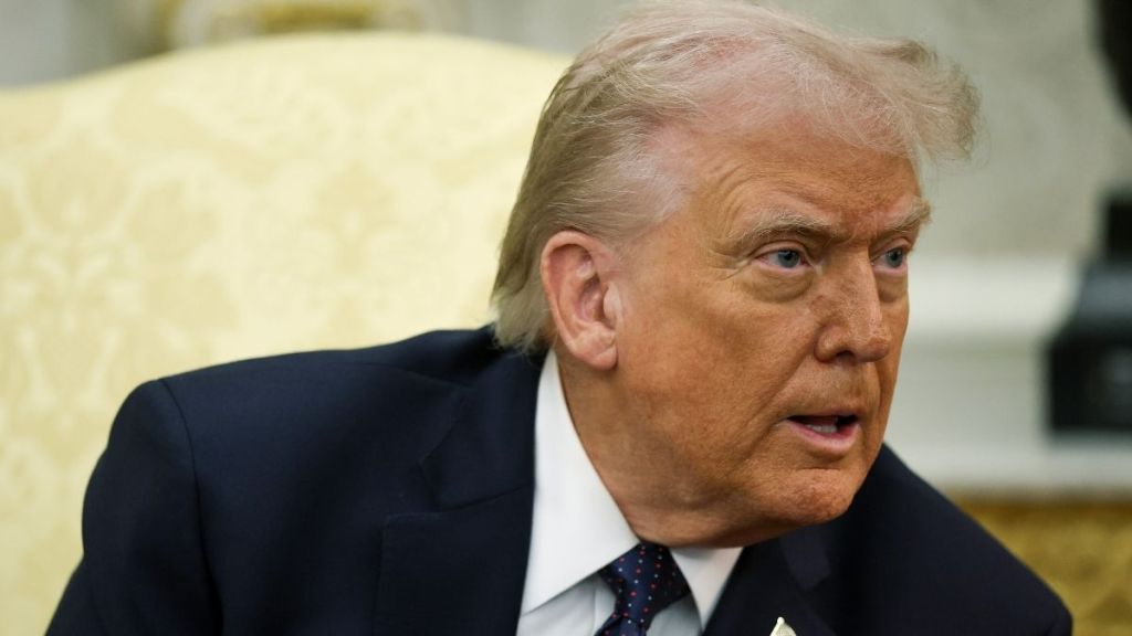 Donald Trump Appears to Cover Up His Neck Rash With Makeup