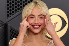 Sabrina Carpenter Keeps It Bold in Halter Neck Bodysuit on Stage