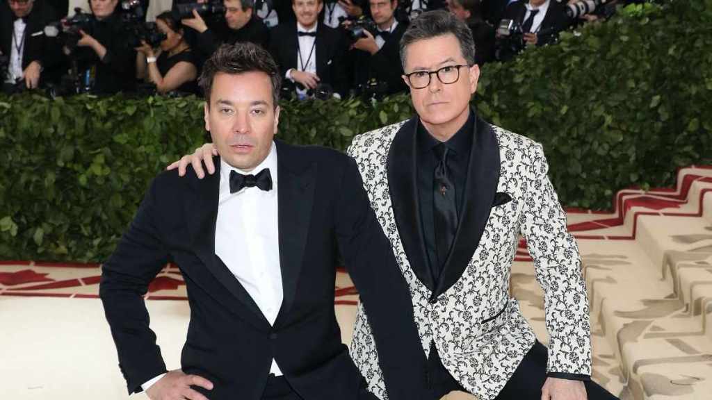 Jimmy Fallon Sings for Stephen Colbert, References Donald Trump