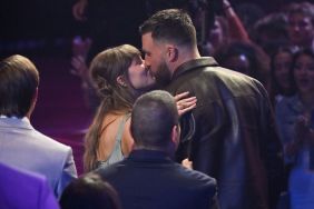 Travis Kelce Is Taylor Swift’s Literal Hype Man After iHeartRadio Awards Wins