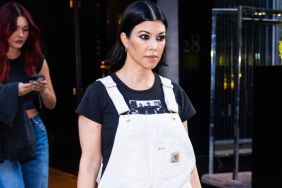 Kourtney Kardashian Spills the Tea in Bed in a Micro Minidress for Lemme