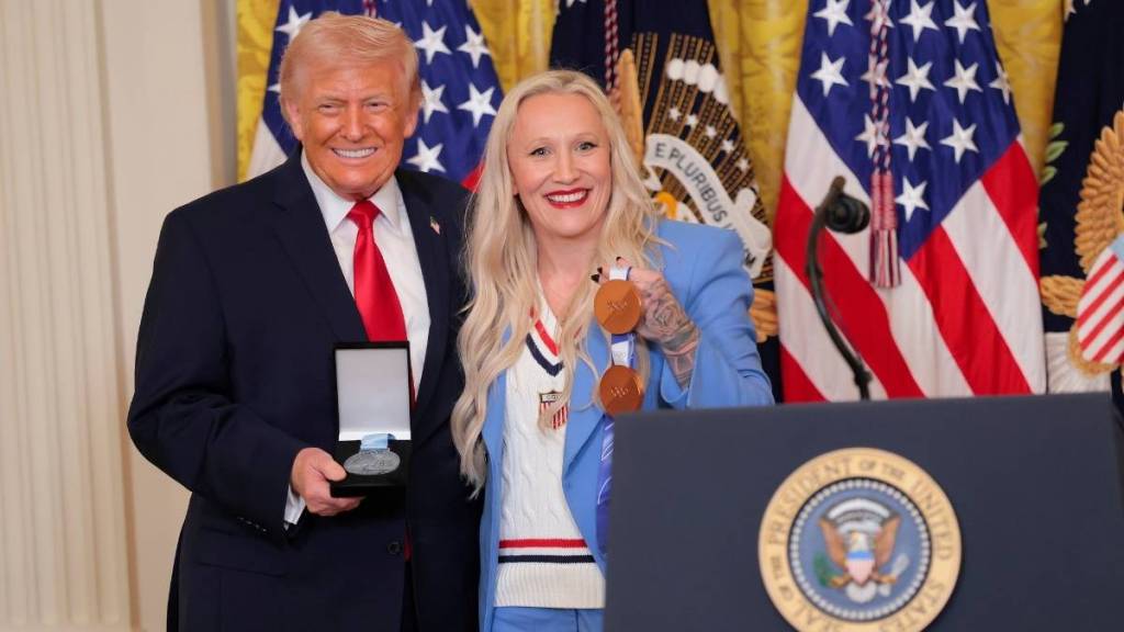 Donald Trump Receives Another Medal from Emotional Olympian