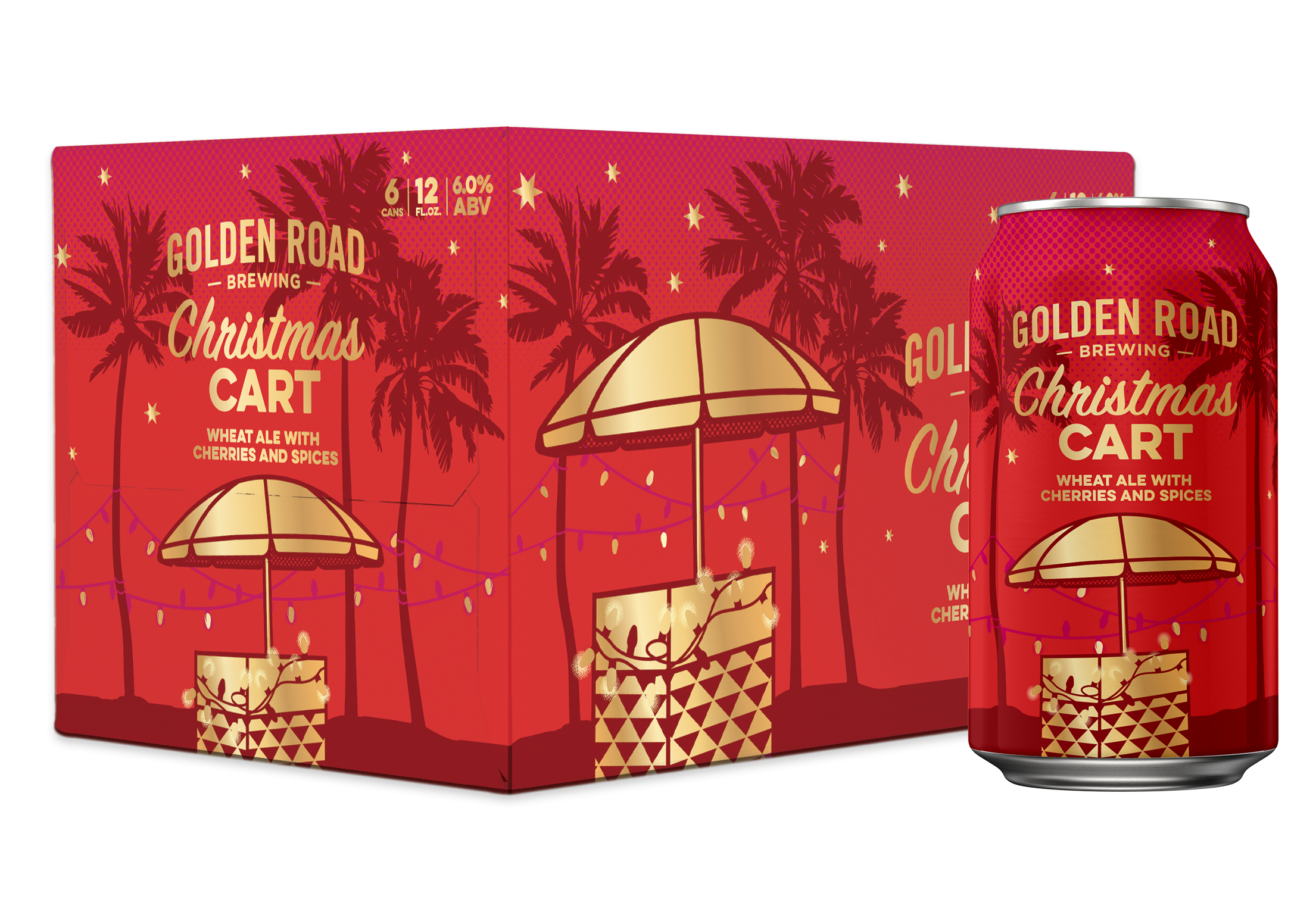 Golden Road Christmas Cart