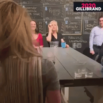 Kirsten Gillibrand Plays Beer Pong With Water