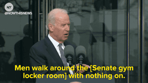 Biden will tell a long, winding story that has no relation to the topic at hand whatsoever.