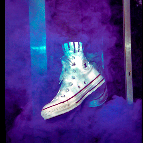 All Star Chucks and duct tape.
