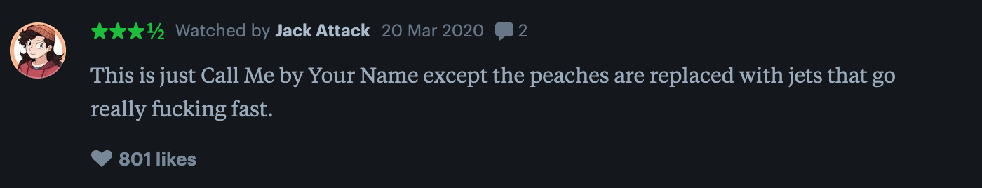'Call Me By Your Name' With Jets